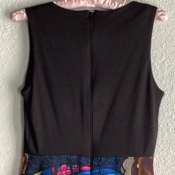 Disney Sheath Dress Black and Green Sleeveless Crew Neck - Picture 7 of 7